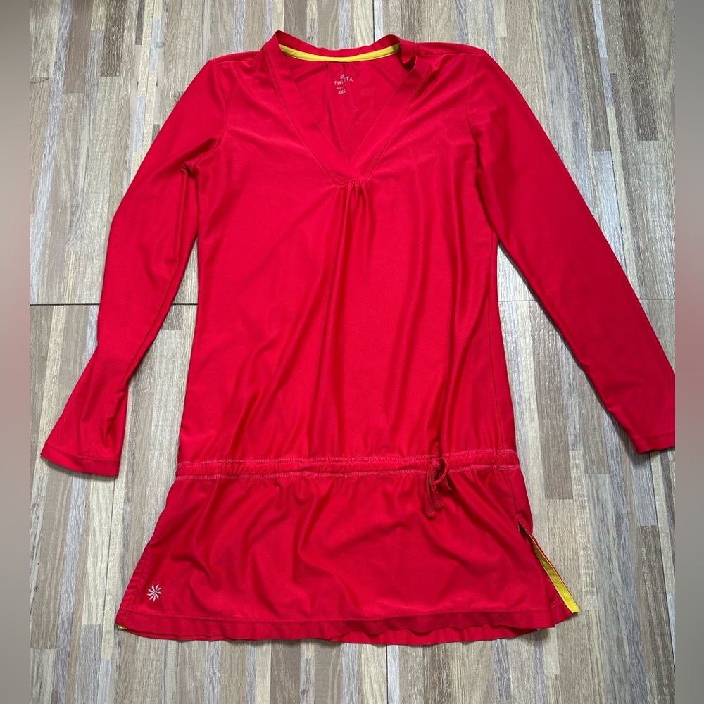 Athleta Granada Wick-It Swim Cover-Up with Long Sleeves & Drawstring, Size XXS
